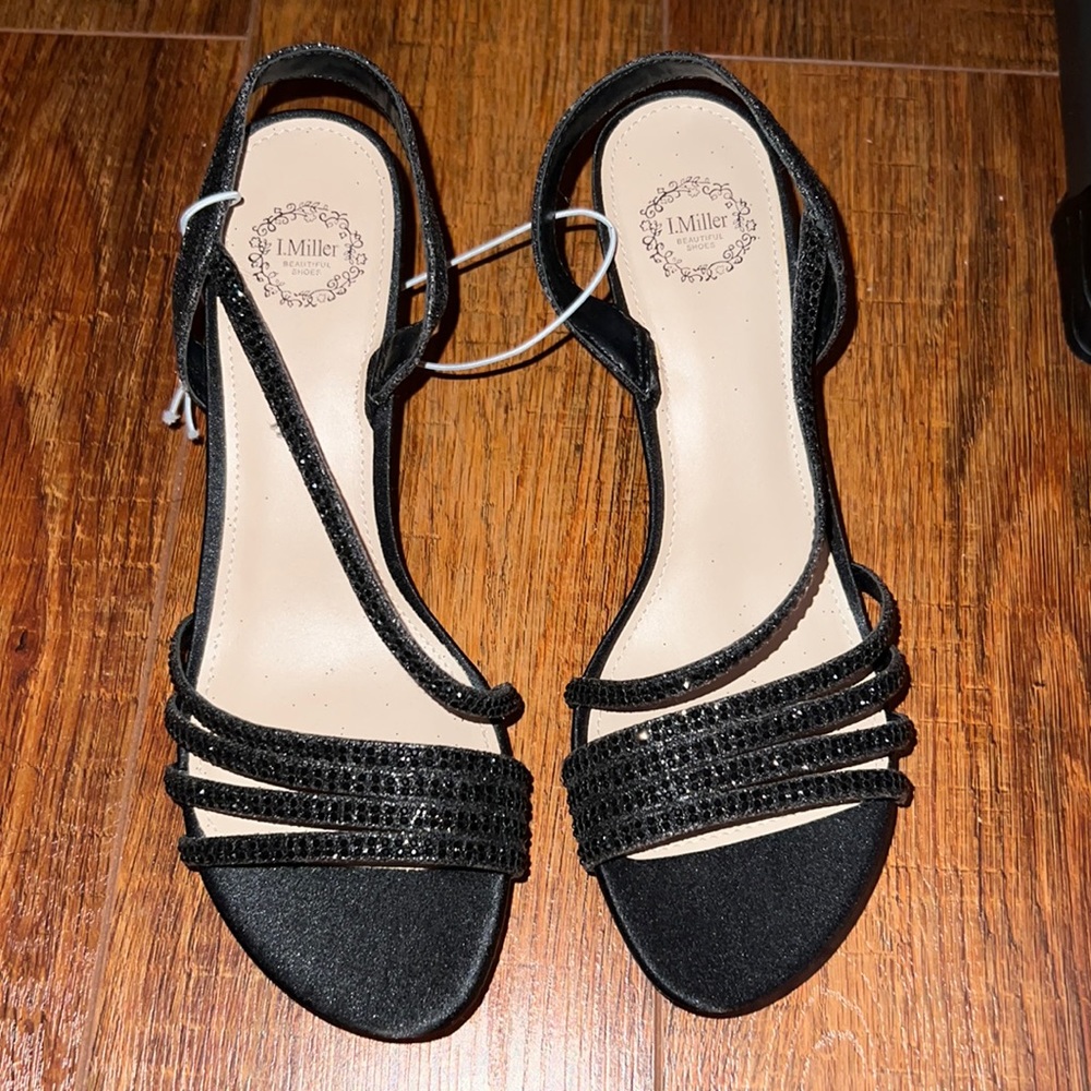 🎁🎀🌟 L.Miller Kitten Heels Peep Toe Ankle Size 8M